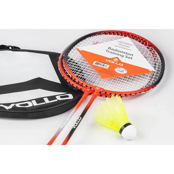 BADMINTON 2 RAQ 3 PETECAS VOLLO