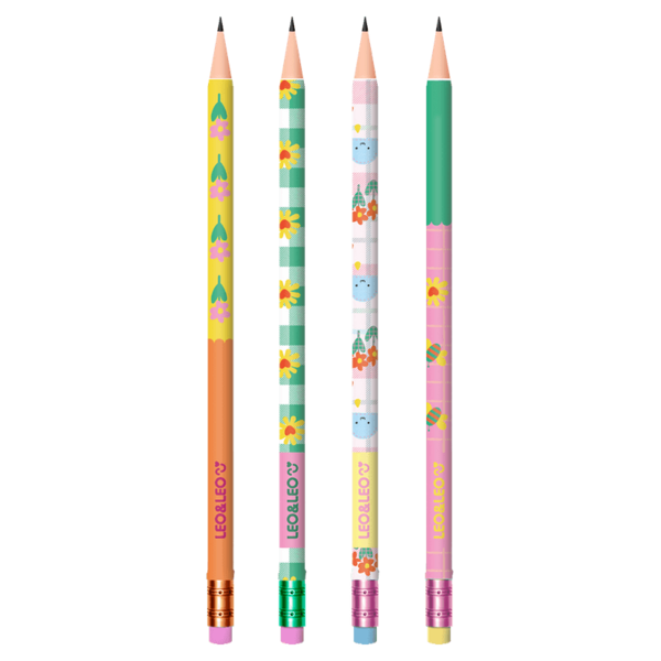 LAPIS GRAFITE HB RESINA JARDIM RED C/ BORR. POTE C/ 72 UND LEO&LEO