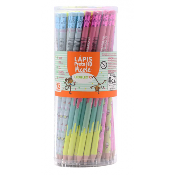LAPIS GRAFITE HB RESINA PICOLE RED.C/BORR. POTE/72 UND LEOELEO