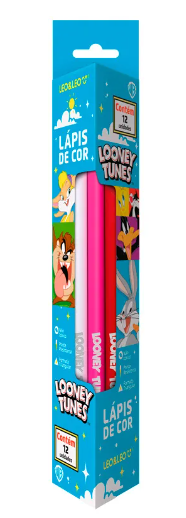 LAPIS DE COR 12 CORES TRIANGULAR LOONEY TUNES LEO&LEO