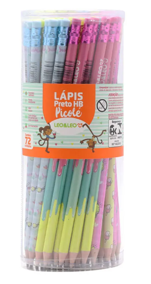 LAPIS GRAFITE HB RESINA PICOLE RED.C/BORR. POTE/72 UND LEOELEO